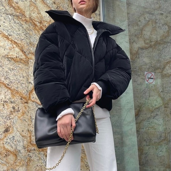 Zara oversized black puffer size small - Picture 1 of 12